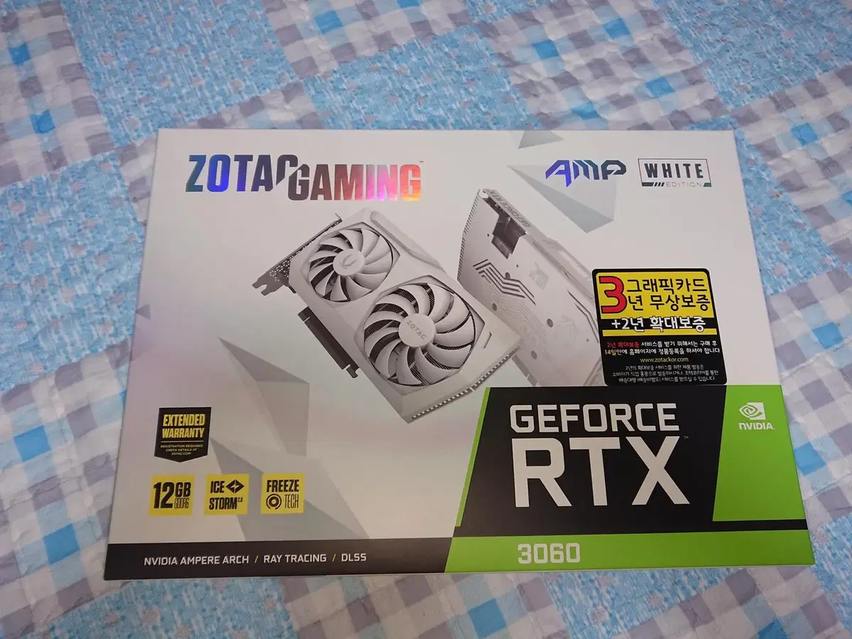 조탁 ZOTAC 지포스 RXT 3060 12GB 화이트 에디션 미개봉